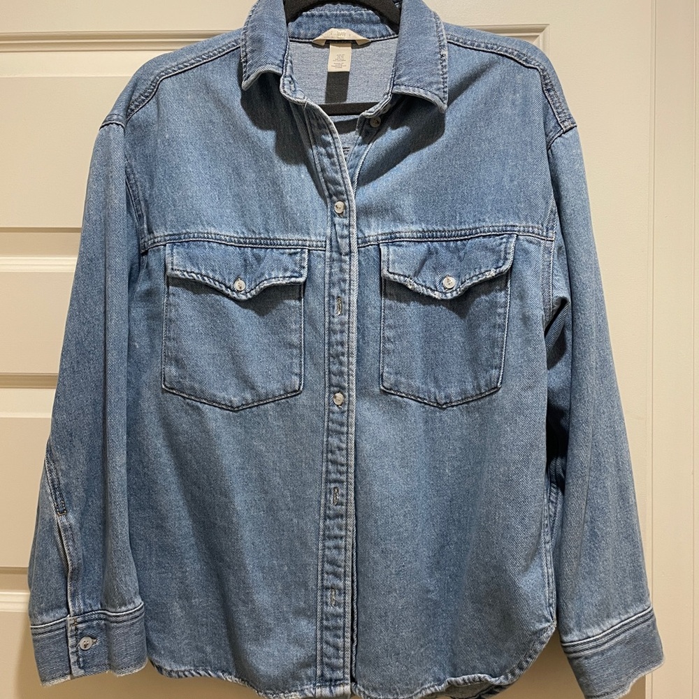 H&M Denim button up shirt